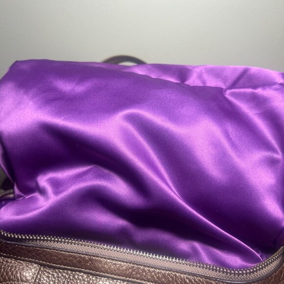 Coach Maggie #14313 Metallic Bronze Leather Bag & Wallet - Picture 11 of 16